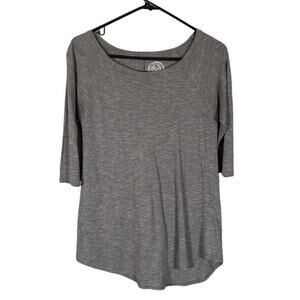 American Heritage So Women’s Gray Crew Neck Short Sleeve Lounge TShirt Size Med